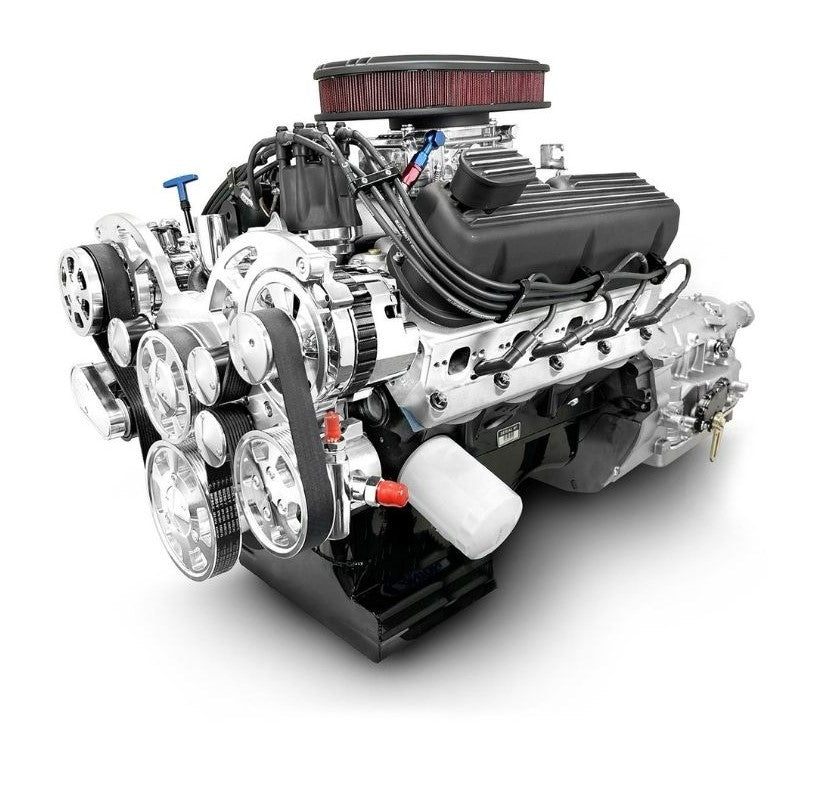 Ford Small Block Compatible 302 c.i. Engine and 4R70W Automatic Transmission - 370 Horsepower - Standard Edition Builder Series - Polished Pulley Kit - Carbureted