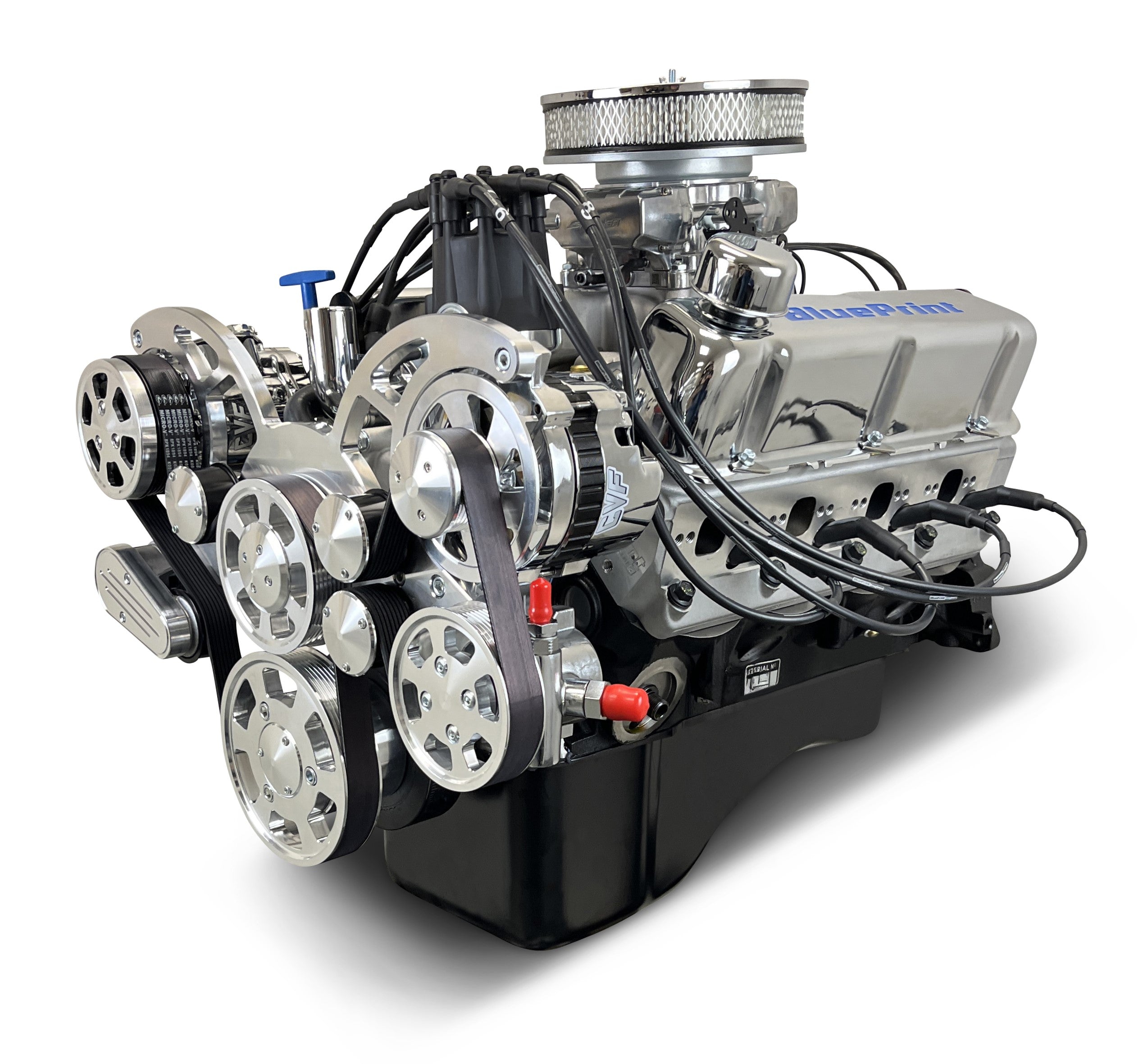 Ford Small Block Compatible 302 c.i. Engine - 361 Horsepower - Deluxe Dressed - Polished Pulley Kit - Fuel Injected
