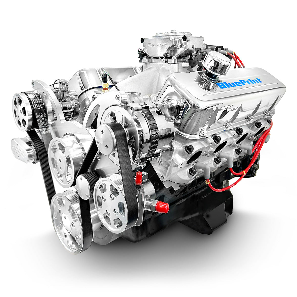 GM Big Block Compatible 454 c.i. Engine - 460 Horsepower - Deluxe Dressed - Polished Pulley Kit - Fuel Injected
