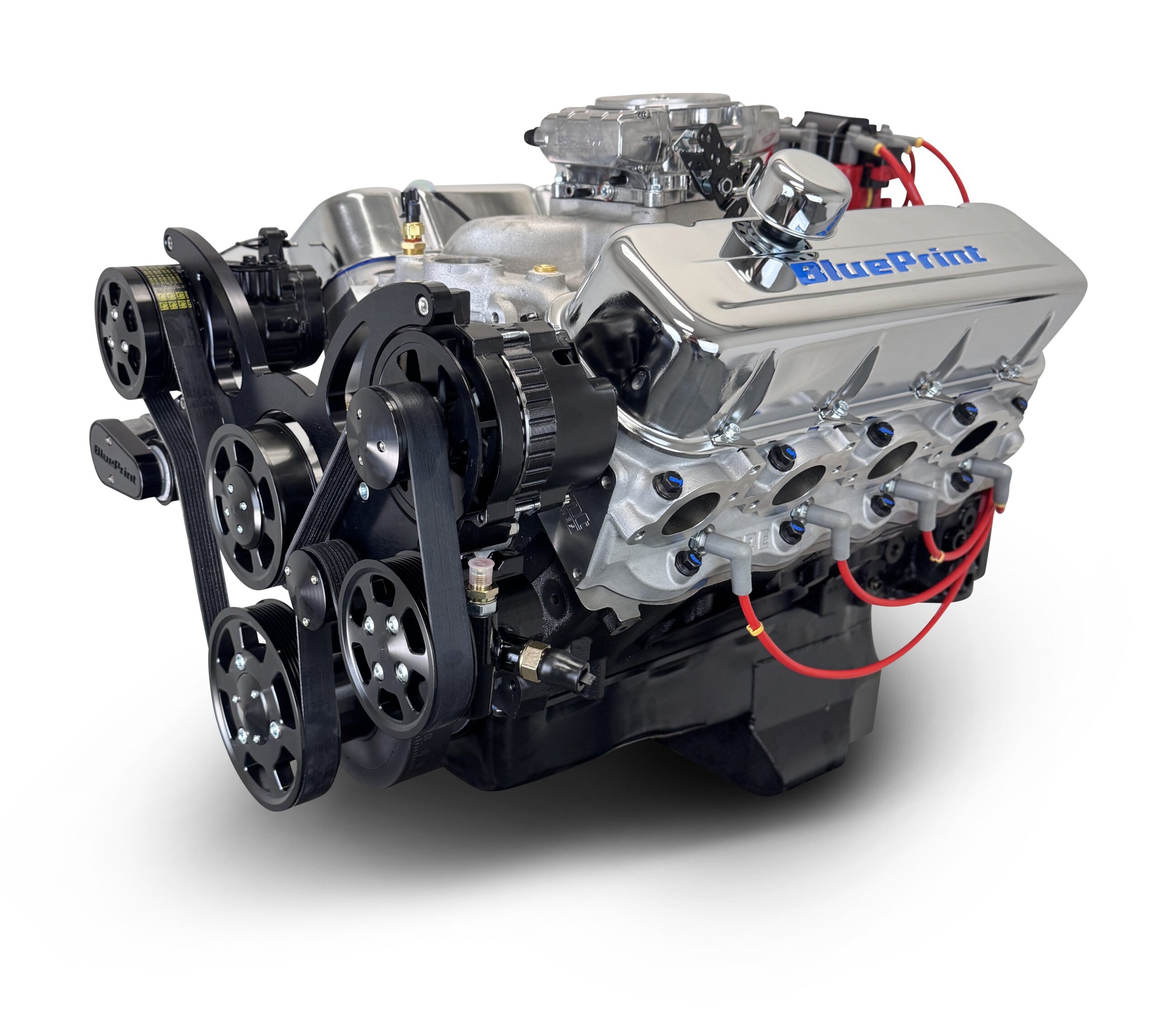 GM Big Block Compatible 454 c.i. Engine - 460 Horsepower - Deluxe Dressed - Black Pulley Kit - Fuel Injected