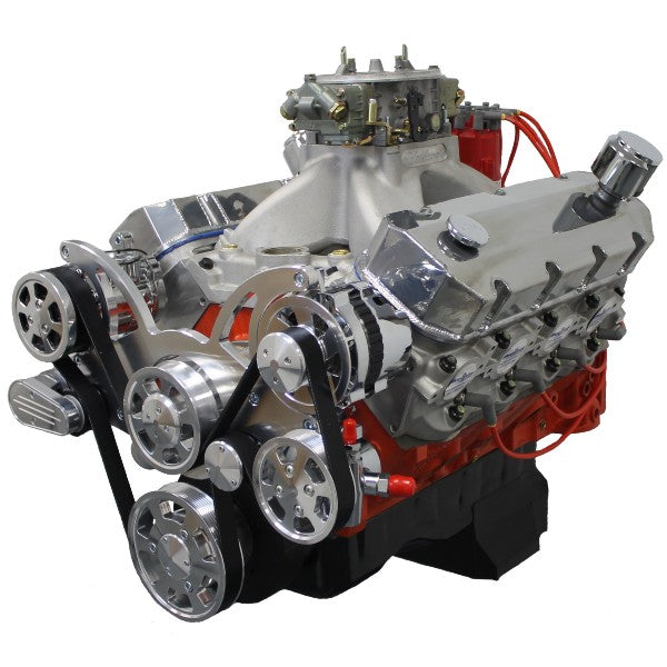GM Big Block Compatible 502 c.i. Pro Series Engine - 627 Horsepower - Deluxe Dressed - Polished Pulley Kit - Fuel Injected